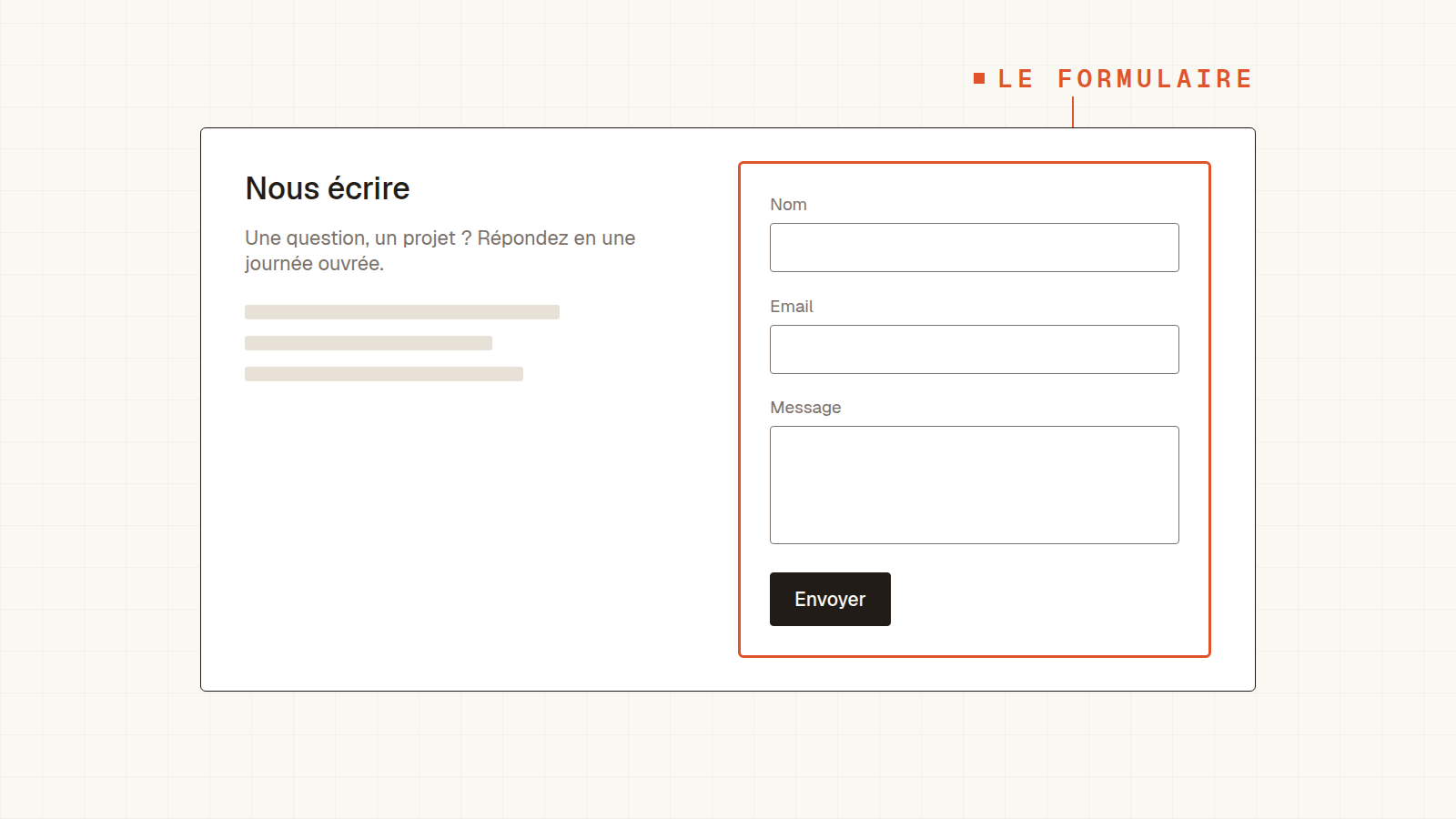 formulaire — Le formulaire : saisir et envoyer.