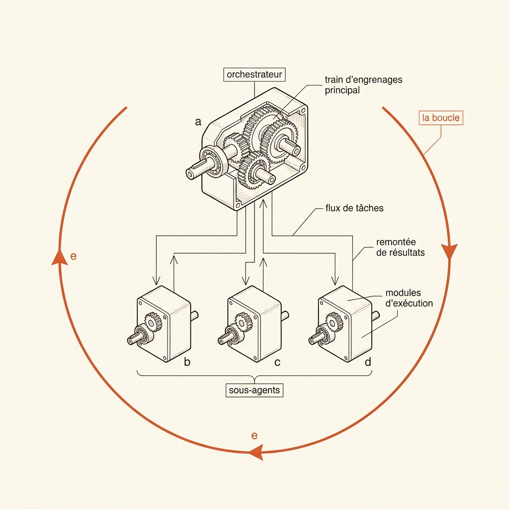 loop-sub-agents — L'orchestrateur boucle, les sous-agents exécutent.